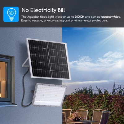 Foco Led con Panel Solar 200w 6500k